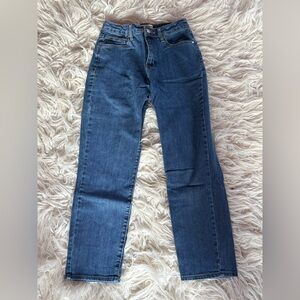 PacSun High Rise Medium Wash Stretch Mom Jeans Size 26